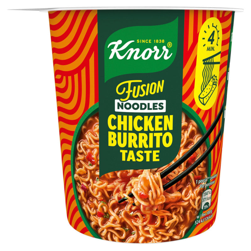 Knorr Fusion Kluski z mieszanką przyprawową o smaku burrito z sosem pomidorowym 89 g